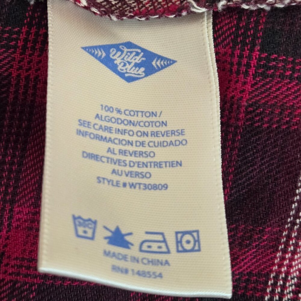 Wild Blue Sadie Robertson Red Plaid Cardigan Completer Shirt Top Sz S - Picture 16 of 16